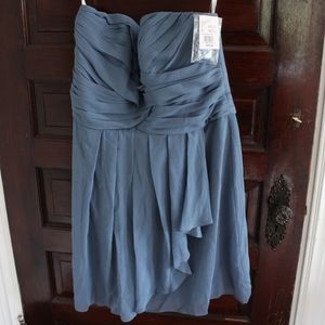 David's Bridal Steel Blue dress